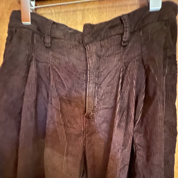 Anthropologie Maeve The Avery Pleated Wide-Leg Trousers Corduroy 31014 - Picture 6 of 9